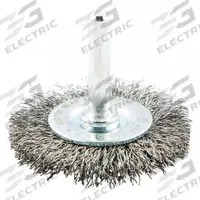 APPROVED VENDOR Wire Wheel Brush: Crimped Steel, 2" Dia x 3/8" Wd, 1/4" Shank, 0.008" Fill (MPN 66252838964). Key specifications — attr975420: APPROVED VENDOR.