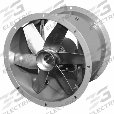 Dayton Tubeaxial Fan: Clean Air, 18 in Blade, 3,938 cfm @ 0.000 in SP, 115V AC - Clean Air Direct-Drive Fans