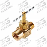 PARKER Needle Valve: Inline Valve Body, Brass, Screw-In Bonnet, 1/4 in Pipe Size, FIP x MIP, Female (MPN NV108P-4). Key specifications — For Media: Water; Standards: RoHS; Brand: PARKER; Valve Series: NV; Connection Gender - Side 2: Male; Connection Gender - Side 1: Female; Connection Type - Side 1: IPS; Connection Type - Side 2: IPS.