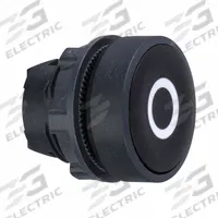 SCHNEIDER Flush Push Button: Black, 22 mm Mounting Size, Non-Metallic, Momentary (MPN ZB5AA232). Key specifications — Brand: SCHNEIDER; Action: Momentary; Legend: O; Series: XB5; Push Button Material Type: Non-Metallic.