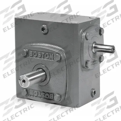 BOSTON GEAR Speed Reducer: 40:1, 44 RPM, 0.75 hp Input Max, 837 in-lb Output Max - Indirect-Drive Right-Angle Speed Reducers