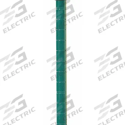 METRO Industrial Wire Shelving Post: 28 in x 1 in, Steel, Split Sleeve, Green - Antimicrobial Wire Shelving Posts for Wet & Dry Use