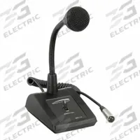 SPECO TECHNOLOGIES Desktop Microphone: XLR Male Connector, Lock Down Switch/Momentary Switch (MPN MHL5S). Key specifications — Brand: SPECO TECHNOLOGIES; Includes: Momentary Switch; Product Type: Desktop Microphone; End Connection Type: XLR Male Connector.