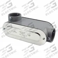 Metallic Conduit Outlet Bodies: Die Cast Zinc, 2 in Trade Size, LR/LL Body, Threaded Hub (MPN LLR-46). Key specifications — Finish: Zinc Electroplate; For Use With: Electrical Junction Box/Enclosure; Brand: BRIDGEPORT FITTINGS; Hub Style: Threaded; Mfr. Series: Conduit Bodies.