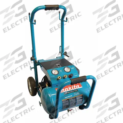 MAKITA Portable Air Compressor: Oil Lubricated, 5.2 gal, Hot Dog, 3 hp, 6.5 cfm @ 90 psi - Wheeled Portable Electric Air Compressors