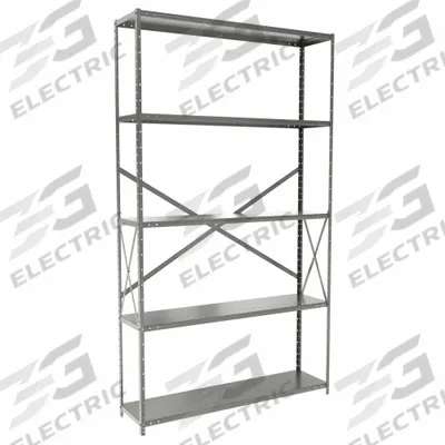 HALLOWELL Metal Shelving: Standalone, Medium-Duty, 48 in x 12 in, 84 in Overall Ht - Medium-Duty Standalone Open Metal Shelving