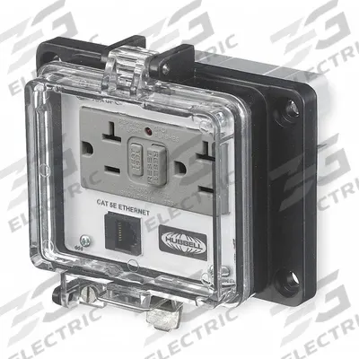 HUBBELL WIRING DEVICE-KELLEMS Access Port: 4X, 3 5/8 in (W) x 4 7/8 in (H), Plastic Cover - Hubbell Access Ports