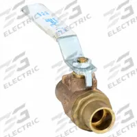 APOLLO Manual Two-Way Ball Valve: 1/2 in Size, Brass/Bronze, Straight, Sweat x Sweat, Two-Piece (MPN 77CLF20301A). Key specifications — Brand: APOLLO; Handle: Lever.