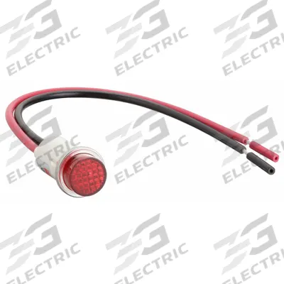 Dayton Raised Panel Light: 12 mm Panel Mounting Hole Dia, LED - LED Indicator Pilot Lights
