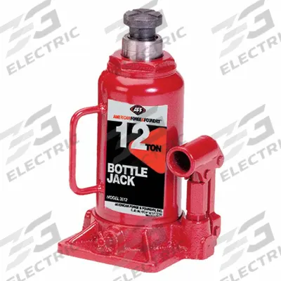 AMERICAN FORGE & FOUNDRY Bottle Jack: Steel, Mechanical, 12 ton Load Capacity - High-Clearance Bottle Jacks