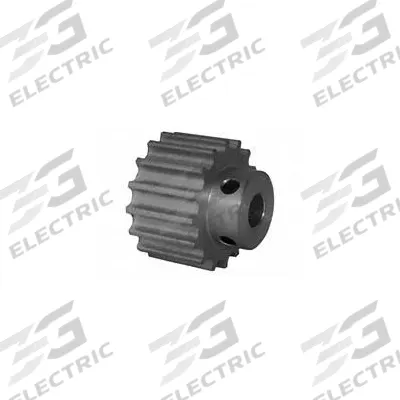 Dayton Timing Pulley: Curvilinear, Fixed, For HTD Timing Belt Section, For 9 mm Belt Wd - HTD Section Fixed-Bore Timing Pulleys with Hub