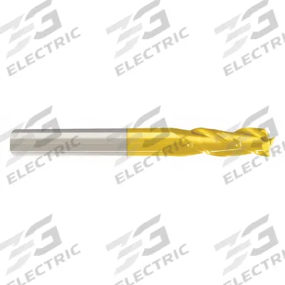 APPROVED VENDOR Square End Mill: Carbide, TiN Coated, 3 Flute, 3/4" Mill Dia, 1-1/2" LOC - General Purpose Carbide Square End Mills