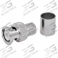 DOLPHIN COMPONENTS CORP Coaxial Connector: Male, Connector, Silver, Crimp-On (3 Piece), BNC, 10 PK (MPN DC-MC88-26). Key specifications — attr930438: Connector; attr930422: DOLPHIN COMPONENTS CORP; attr930423: Silver; attr930429: Nickel-Plated; attr930430: Male.