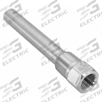 ASHCROFT Threaded Thermowell: Stainless Steel, For 6 in Stem Lg - Straight-Shank Threaded Thermowells