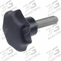 JW WINCO Plastic Hand Knob w/ Stainless Steel Stud w/ Plastic Tip: 7 Point, Plastic w/ SS Thread (MPN 6336.10-25-M5-25-KU). Key specifications — Brand: JW WINCO.