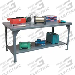 STRONG HOLD Workbench: Fixed Ht, Steel, 84 in x 36 in, 10,000 lb Overall Load Capacity, Gray (MPN T8436). Key specifications — Brand: STRONG HOLD.