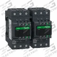 SCHNEIDER IEC Magnetic Contactor: Reversing, 3 Poles, 3NO Contacts, 40 A, 24V AC/48V AC Coil (MPN LC2D40ABNE). Key specifications — Brand: SCHNEIDER; Integrated Surge Suppression: No; Nominal Coil Voltage @ 60Hz: 48V AC.