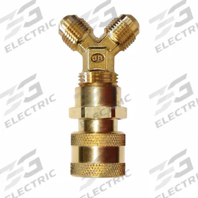 JB INDUSTRIES Quick Coupler: Access 1/2 in, Line 3/8 in - Rapid Evacuation & Charging Components