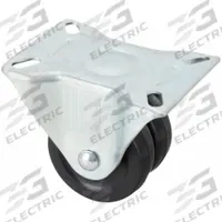 APPROVED VENDOR Plate Caster: Rigid, No Brake, Rubber, 2 1/2 in Wheel Dia, 7/8 in Wheel Wd, Plain (MPN 26Y509). Key specifications — attr1093313: Plain; attr1093347: Black; attr1093360: APPROVED VENDOR; attr1172362: Rigid.