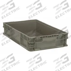 QUANTUM STORAGE SYSTEMS Straight Wall Tote: 5.2 gal, 24 in x 15 in x 5 in, Stacking Capable, Gray (MPN RSO2415-5). Key specifications — Material: Plastic; Stackable: Stacking Capable; Brand: QUANTUM STORAGE SYSTEMS.
