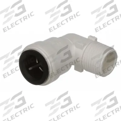 WATTS Push-Fit Elbow Fitting: 1/2 in OD x 1/2 in Pipe Size, Push-to-Connect x NPT - Polysulfone Push-to-Connect Tube Fittings