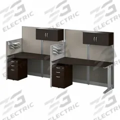 BUSH BUSINESS FURNITURE Modular Cubicle Workstation: 62 7/8 in Overall Ht, 129 in Overall Wd, Cherry (MPN OIAH005MR). Key specifications — Brand: BUSH BUSINESS FURNITURE; Office Cubicle Color: Cherry.