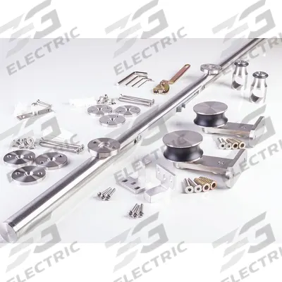 NATIONAL GUARD Track Kit: 98 7/16 in Lg, 2 1/8 in Wd, 4 3/8 in Ht, 220 lb Max Wt - Hanging Door Track Kits