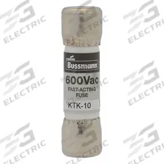 BUSSMANN Fuse: KTK Series, Midget, Fast-Acting, 125 mA, 600 V AC, 13/32 in x 1 1/2 in (MPN KTK-1/8). Key specifications — attr1287209: KTK; attr211192: BUSSMANN.