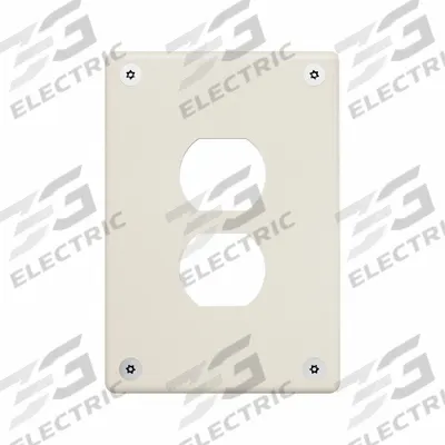 LEGRAND Wall Plate: Duplex Outlet, 1 Gang, Ivory - Tamper-Resistant Wall Plates