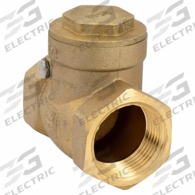 MILWAUKEE VALVE Swing Check Valve: Swing, Inline Valve Body, 1 in Pipe Size, FNPT x FNPT - Lead-Free Brass Inline Swing Check Valves
