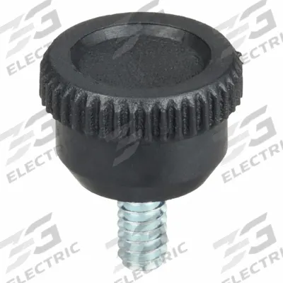 INNOVATIVE COMPONENTS Hand Knob: Knurled, Plastic w/ Steel Thread, #10-24 Thread, 0.375 in Thread Lg - Knurled Knobs with Threaded Stud