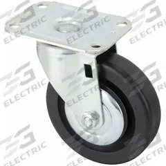 APPROVED VENDOR Plate Caster: Swivel, No Brake, Polyolefin, 4 in Wheel Dia, 1 in Wheel Wd, Plain (MPN 416P27). Key specifications — Wheel Bearing Type: Plain; Wheel/Tread Color: Black; Brand: APPROVED VENDOR; Caster Type: Swivel.