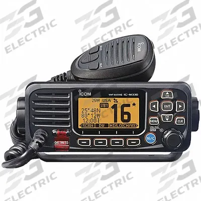 ICOM Marine Mobile Two Way Radio: VHF, Analog and Digital, DSC, 25 W, 1,065 Channels - Vehicle-Mounted Marine Radios