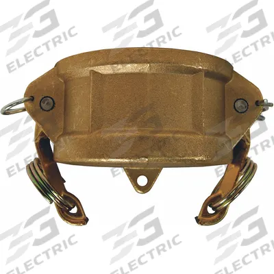 DIXON VALVE & COUPLING Dust Cap: 5 in Coupling Size, 75 psi Max. Working Pressure @ 70 F, 3 27/32 in Overall Lg - Type DC Forged Brass Cam & Groove Dust Caps