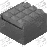 KIPP Rear-Mount Gripper Pad: Blind Hole, Carbide, Fine, 12 mm Face Wd, M5, 10 mm Overall Ht (MPN K0387.12057). Key specifications — Finish: Black Oxide; Brand: KIPP.