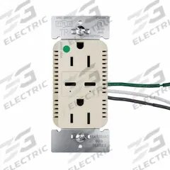 USB Receptacle: Duplex, 5-15R, 2 USB Ports, USB Type C, Ivory, 125V AC, 15 A (MPN TR15HUSBPD65I). Key specifications — Brand: LEGRAND.