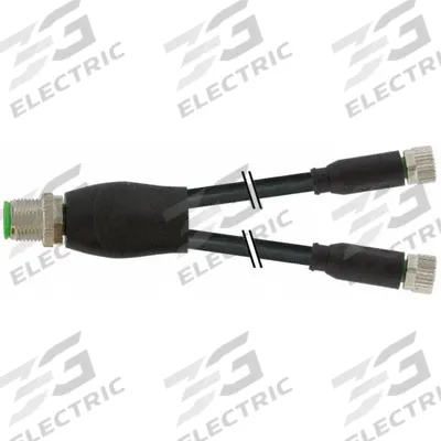 MURRELEKTRONIK Cordset: M12 Female Right Angle X Bare Wire, 4 Pins, Yellow, PVC, 3 m Cable Lg - Single-Ended Cordsets with PVC Jacket for Flexing Applications