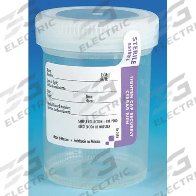 GLOBE SCIENTIFIC Airtight Jar: 4 fl oz Capacity - oz, 120 mL Capacity - mL, Sterile - Sterile Medical Specimen Containers