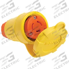 PASS & SEYMOUR Locking Connector: Non-NEMA, Yellow, 125/250V AC, 20 A Current Rating, 3 Poles (MPN 27W08AM). Key specifications — Brand: PASS & SEYMOUR.