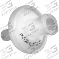 LABEXACT Syringe Filter: Non-Sterile, 0.45 um Pore Size, 10 mL Max Capacity - mL, 13 mm Housing Dia (MPN 12K967). Key specifications — Housing Material: Polypropylene; Inlet Connection Gender: Female; Inlet Connection Type: Female Luer Lock; Outlet Connection Gender: Male; Brand: LABEXACT; Compatible Product Type: Female Luer Lock Inlet; Filter Material: PVDF; Outlet Connection Type: Male Luer Slip.