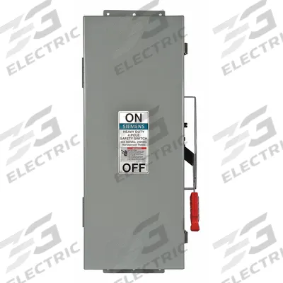 Siemens Safety Switch: Non-Fusible, 60 A, Three Phase, 600V AC, Galvanized Steel - Non-Fusible Safety Switches