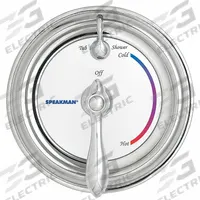 SPEAKMAN Pressure Balance Valve: Compatible Product Type Sentinel Mark II Shower Faucet Valves (MPN SM-3400). Key specifications — Compatible Product Type: Sentinel Mark II Shower Faucet Valves; Brand: SPEAKMAN; Trim Plate Material: Plastic; Product Type: Pressure Balance Valve; Trim Plate Shape: Circle; Handle Material: Zinc; Trim Finish/Color: Chrome.