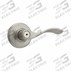 KWIKSET Door Lever Lockset: Privacy Lever Locksets, Nickel, ADA Compliant (MPN 300BL-15-6AL-RCS). Key specifications — Ligature Resistance: Not Ligature-Resistant; Brand: KWIKSET; Lockset Function ANSI Code: F76; Visual Indicator Message: No Message; Lockset Style: Rose; ADA Compliant: Yes; Finish: Satin Nickel-Plated : Zinc.