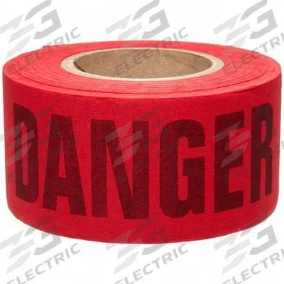 APPROVED VENDOR Barricade Tape: 200 ft Lg, 3 in Wd, Danger Legend, Cotton - General Danger Messaging Barrier Tape