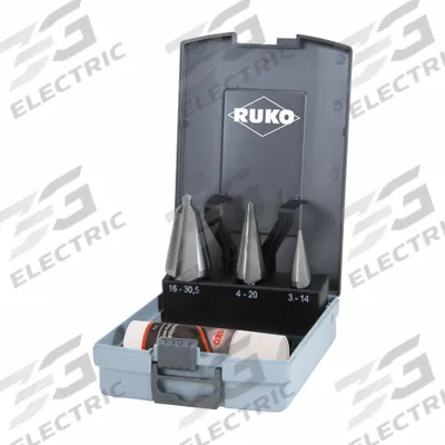 RUKO TOOLS Tube and Sheet Drill: 3 Pc, 3 mm to 30.5 mm, Cobalt - Cobalt Tube & Sheet Drill Bit Sets