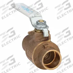 APOLLO Manual Two-Way Ball Valve: 1 1/4 in Size, Bronze, Straight, Sweat x Sweat, Std Port Ball Port (MPN 70LF-206-01). Key specifications — Brand: APOLLO; Handle: Lever.
