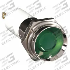 APPROVED VENDOR Protruding Panel Light: 12 mm Panel Mounting Hole Dia, LED, Green, Protruding Head (MPN 24M126). Key specifications — Brand: APPROVED VENDOR; Electrical Connection: 0.11 Male Quick Disconnect.