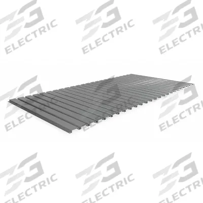 TENNSCO Decking: 72 in x 36 in x 9/16 in, 22 ga Decking, Steel - Ribbed Steel Decking for Bulk Racks