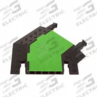 CHECKERS HI-VIZ CABLE PROTECTOR: 5 Channels, Hinged, 1 13/40 in Max Cable Dia, 19 3/4 in Wd (MPN GDT5X125-R-FLGB). Key specifications — Brand: CHECKERS; Color: Fluorescent Green/Black; Component: Cover; Material: Polyurethane.