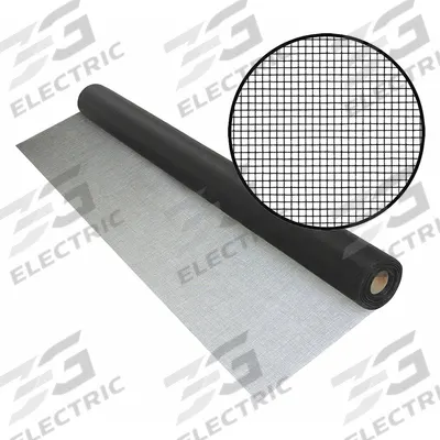 ULTRAVUE2 Replacement Screen: Polyester, Black, 18 x 18 Mesh Size, 4 ft Wd - Polyester Door and Window Screen